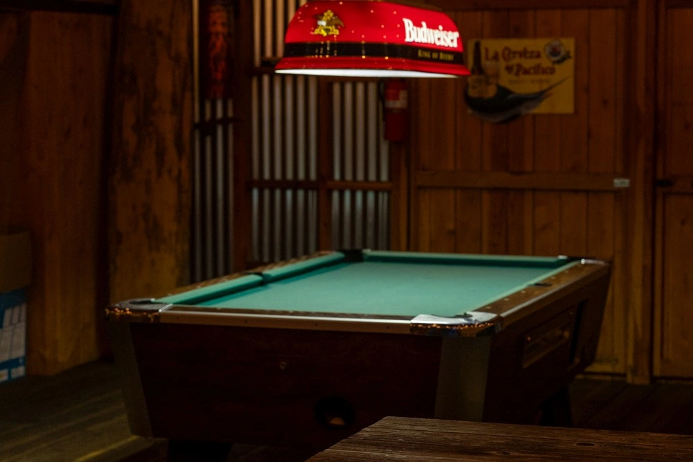 Night view of Ocean Cove Lodge swimming pool with relaxing atmosphere